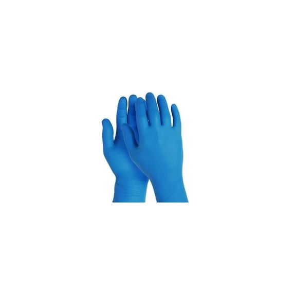 Gumikesztyű nitril púdermentes M 200 db/doboz Maxter kék