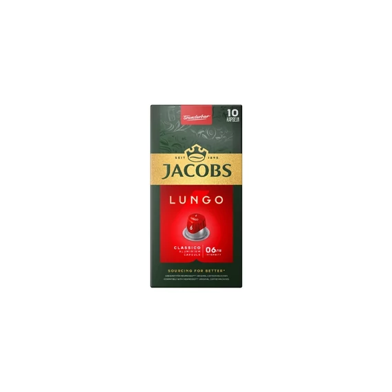Kávékapszula, Nespresso kompatibilis Jacobs Lungo 6 Classico 10db/doboz