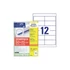 Kép 1/2 - Etikett címke, 97x42,3mm, univerzális, 65 lap, 12 címke/lap Avery, fehér