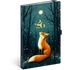 Kép 1/6 - Keménytáblás notesz krémszínű lapokkal leszorító gumiszalaggal Fox 130x210mm, Presco