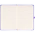 Kép 1/3 - Keménytáblás notesz vonalas krémszínű lapokkal leszorító gumiszalaggal Lila 130x210mm, Presco