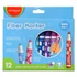 Kép 1/2 - Rostirón, filctoll készlet, 5 mm, 12 db/bliszter, Keyroad Jumbo, vegyes színek