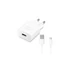 Kép 2/2 - Töltő hálózati HUAWEI USB aljzat (18W, gyorstöltő + C02450768A microUSB kábel) fehér