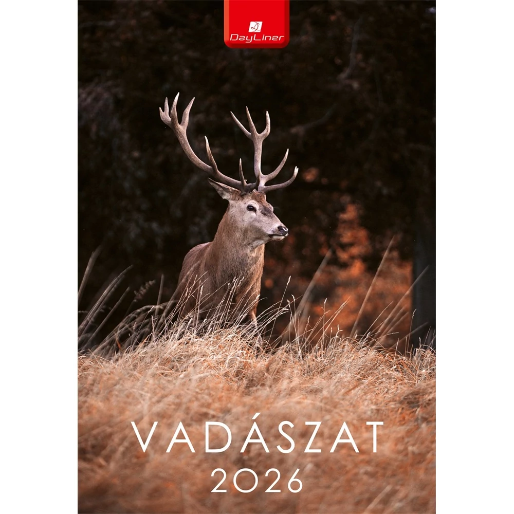 Falinaptár képes 230 x 330 mm, fehér lapokkal Vadászat Dayliner 2026.