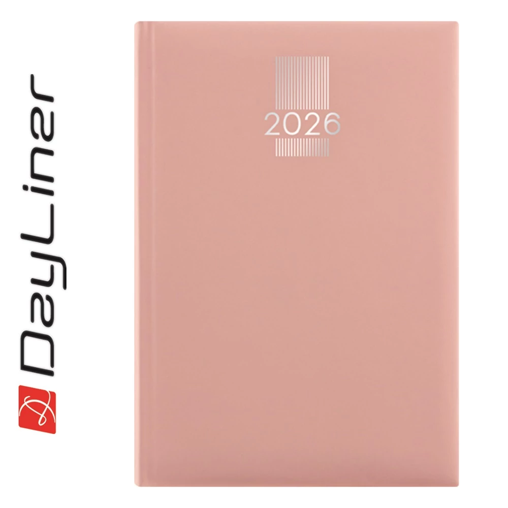 Határidőnapló MyPastel A5 napi, krémszínű lapokkal púder Dayliner 2026.