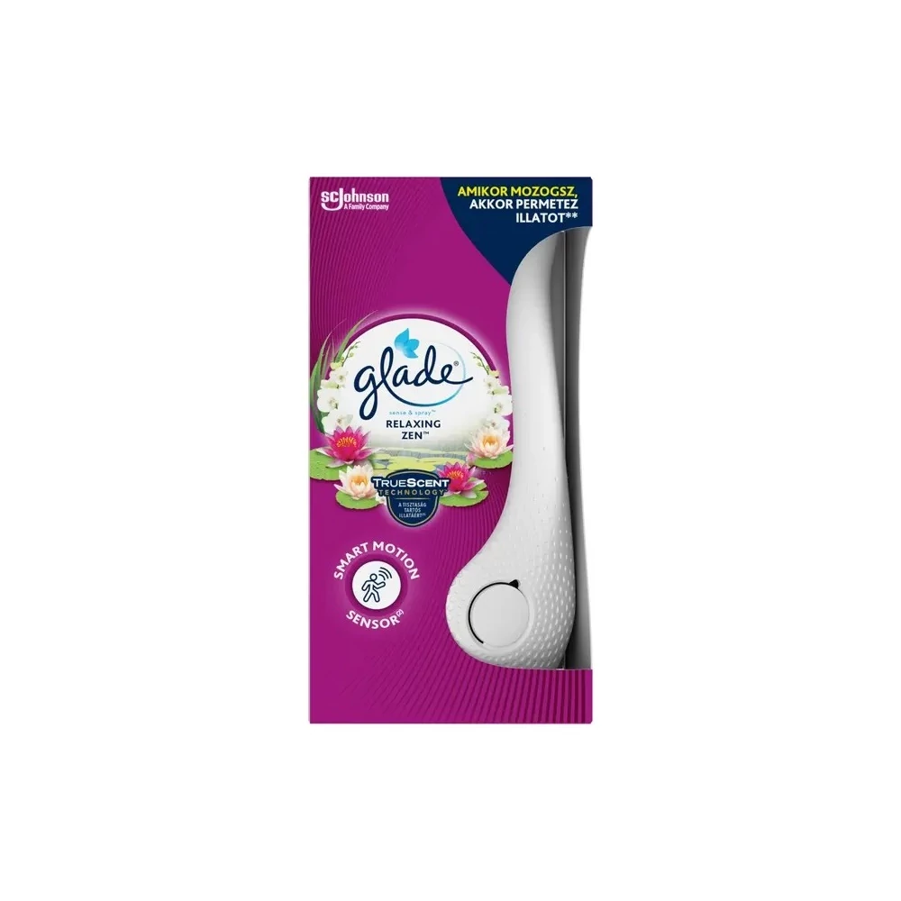 Légfrissítő készülék + utántöltő 18 ml Glade® Sense&Spray Relaxing Zen/Japán kert