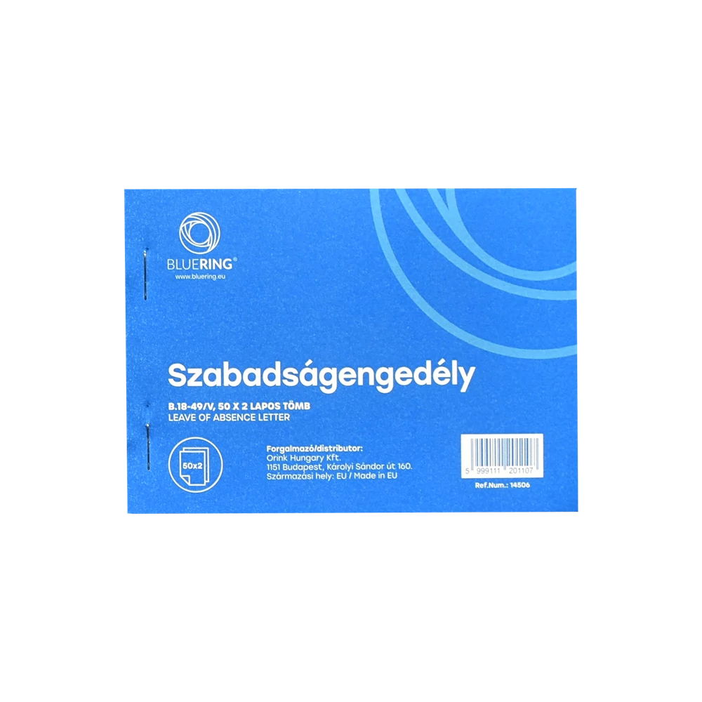 Szabadságengedély A6 50x2lapos B.18-49/V Bluering®