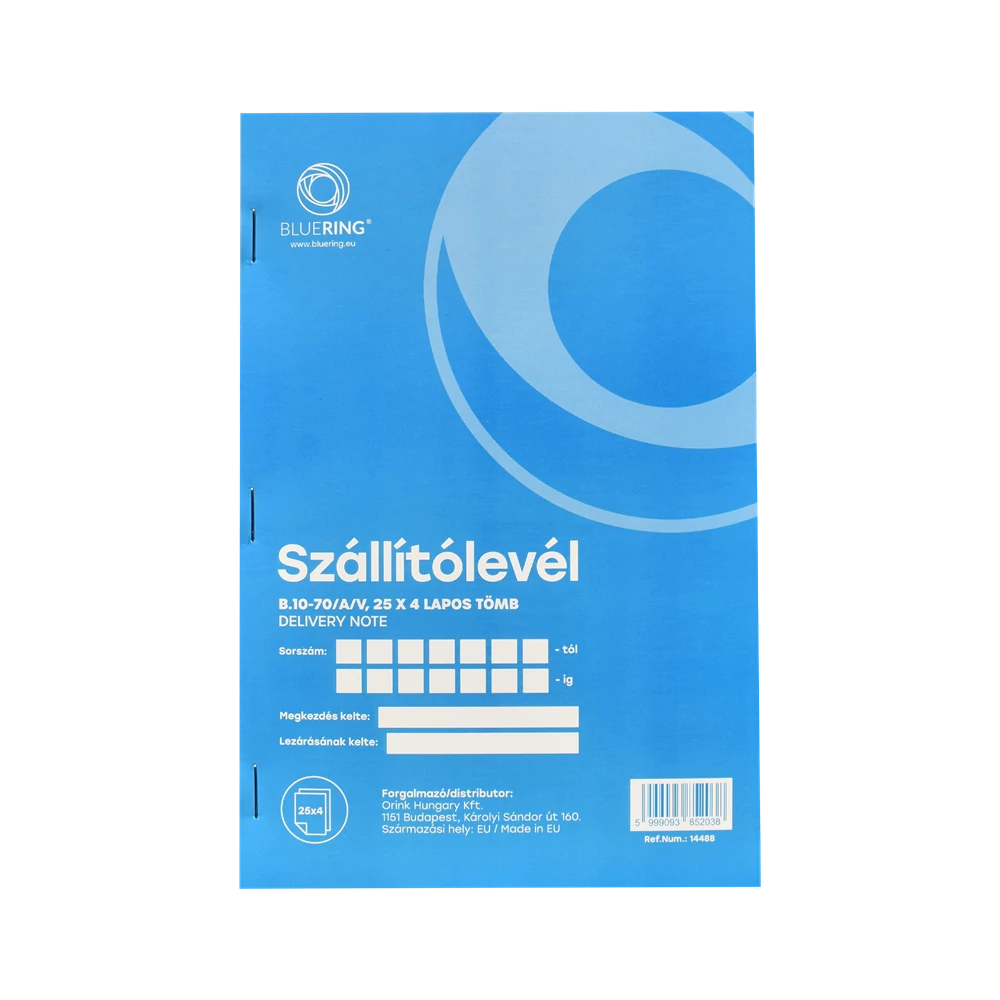 Szállítólevél A5, 25x4 lapos B.10-70/A/V Bluering®