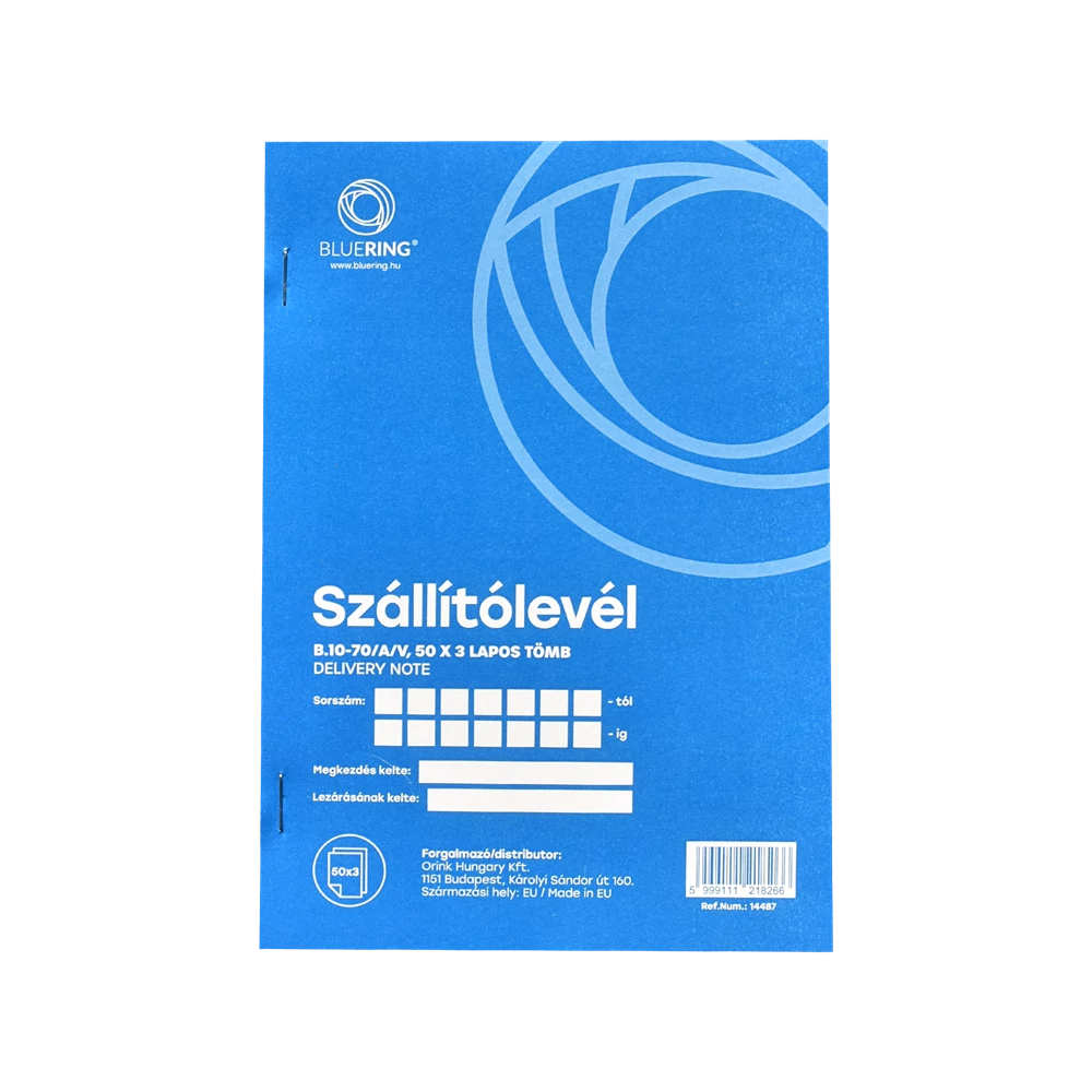 Szállítólevél A5, 50x3lapos B.10-70/A/V Bluering®